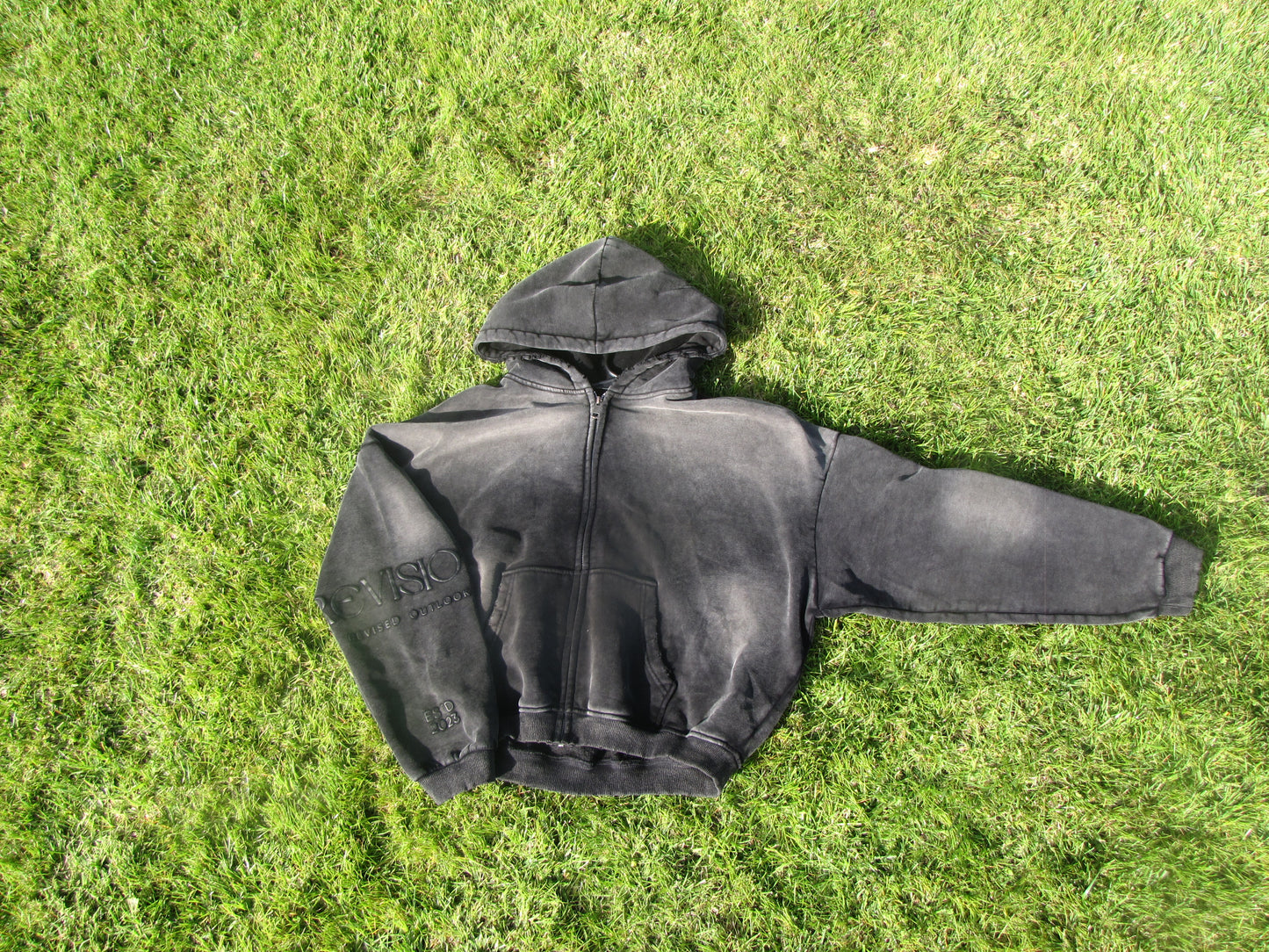 Cropped Zip Up Hoodie