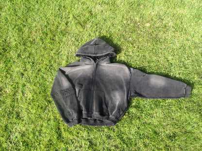 Cropped Zip Up Hoodie